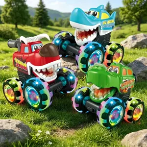 The wildly popular monster truck gift set is here! The push-to-go design and super-smooth wheels let these giant monsters speed away! The vibrant color-changing LED wheels and realistic "biting" motions make them a perfect birthday or holiday gift.
