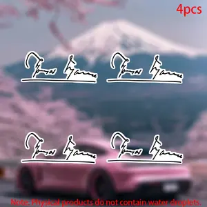 4pcs-Signature of Thomas Mann Sticker-car stickers for doors, windows, laptops, luggage, furniture and bumpers-durable adhesive vinyl material