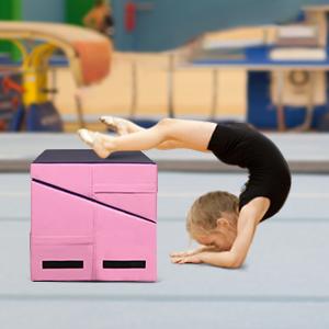 Matladin Incline Gymnastics Mat - Folding Wedge Mat for Kids & Girls, Waterproof PU Cover, Durable EPE Foam, Reinforced Stitching, Commercial Grade Construction, Ideal for Indoor & Outdoor Use - Jump Training