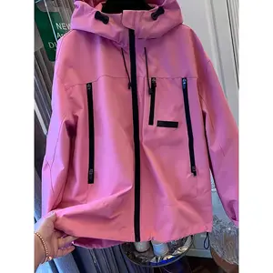 Women's Pink Short Jacket with Hood - Full-Zip Windproof Winter Coat, High Quality Shell, Short Length for Petite Ladies, Machine Washable Puffer Jacket for Skiing, Snowboarding & (Casual Outerwear), Coats For Women, Winter Coats For Women, Winter Jacket