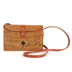 Meridian Rattan Crossbody Bag