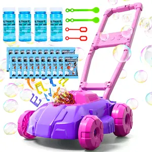 Bubble Lawn Mower Toys, Outdoor Push Bubbles Machine,Bubbles Maker Toy,Birthday Gifts,Summer Holiday Outside Backyard Toy
