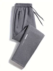 Men's Solid Color Drawstring Waist Sweatpants, Casual Comfy Loose Fit Jogger Pants for Daily Wear, Men's Trousers for All Seasons, Casual Athletic Jogging