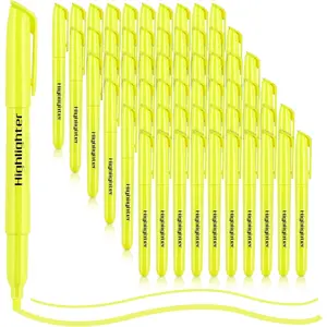 Highlighters Bulk, Chisel Tip Dry- Highlighter Markers, 60 Count-Yellow Highlighters Pack for Adult , Teachers Supplies for School, Classroom  Have