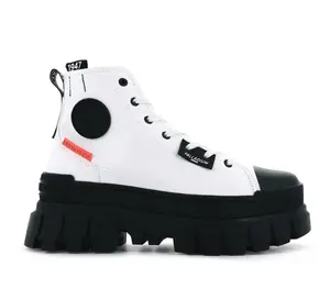 Palladium Revolt Hi Tx Sneaker Boots 97242-116-m S3 Star White Chunky Platform Sole Durable Hi-Cut Textile Upper Vegan Women's Shoes Round Toe