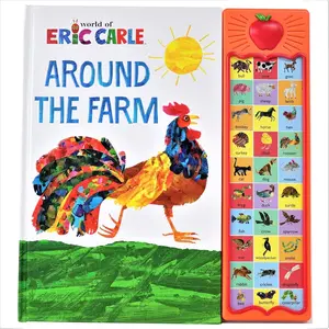 World of Eric Carle, Around the Farm 30-Button Animal Sound Book - Great for First Words - PI Kids Hardcover – Sound Book, January 31, 2013