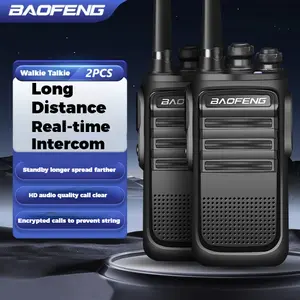 Baofeng HM-658 Walkie Talkies 2 Pack, Long Range Two-Way Radios for Adults, Rechargeable UHF Handheld with Earpiece, 16 Channels, High Power Intercom
