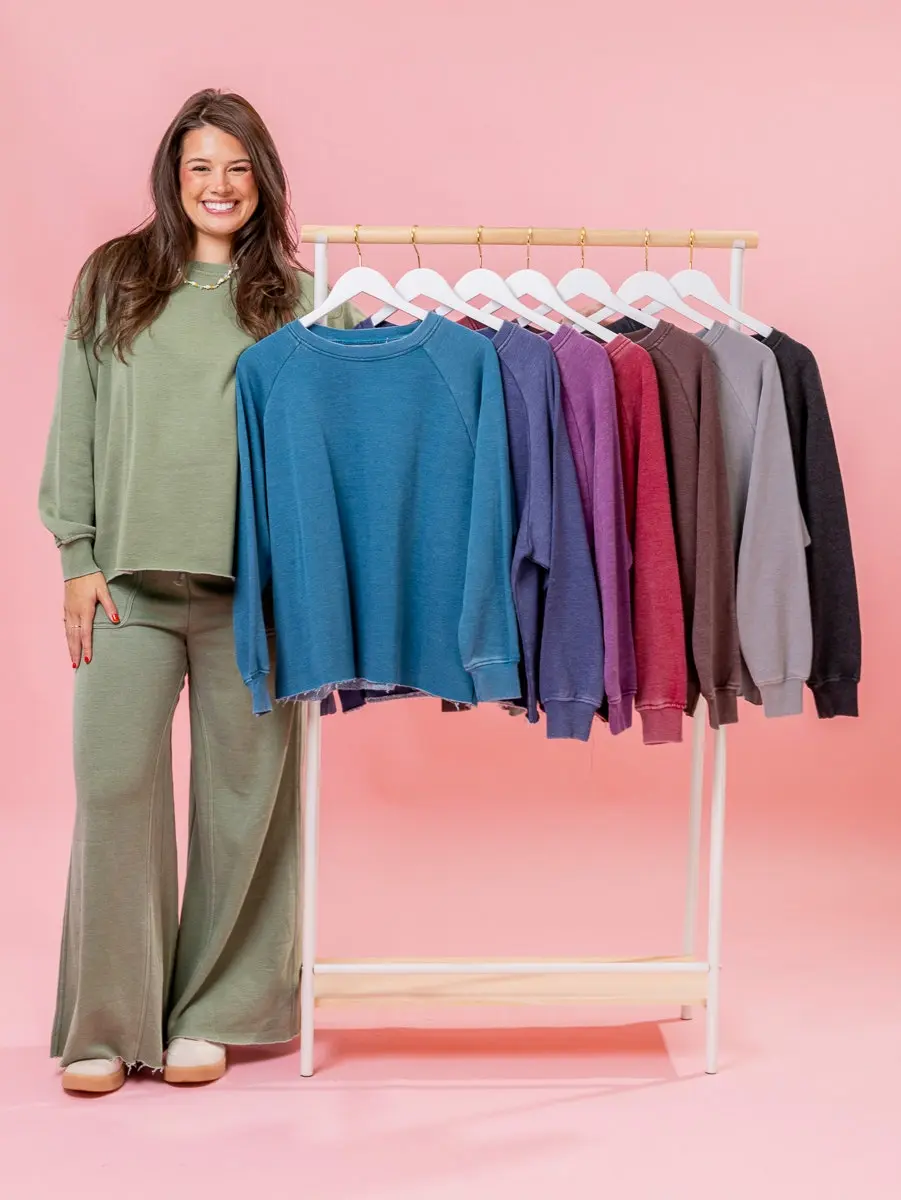 Lived In Raw Hem Sweatshirt by DD Design | S-3XL