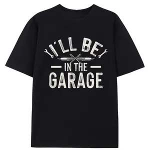 Mens garage print tee shirt-comfortable & lightweight short sleeve graphic tee for summer casual wear-unisex style Menswear Top Streetwear Tropical Round Neck Shortsleeve