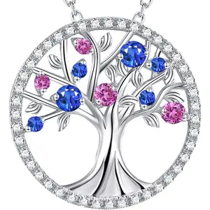 Tree of Life Necklace  Ruby, Peridot, Sapphire Birth Stones! Personalized Jewelry Gift for Her  Wife, Mom, Women Birthday Gift Idea #giftforher #personalizedgift #trendingnow