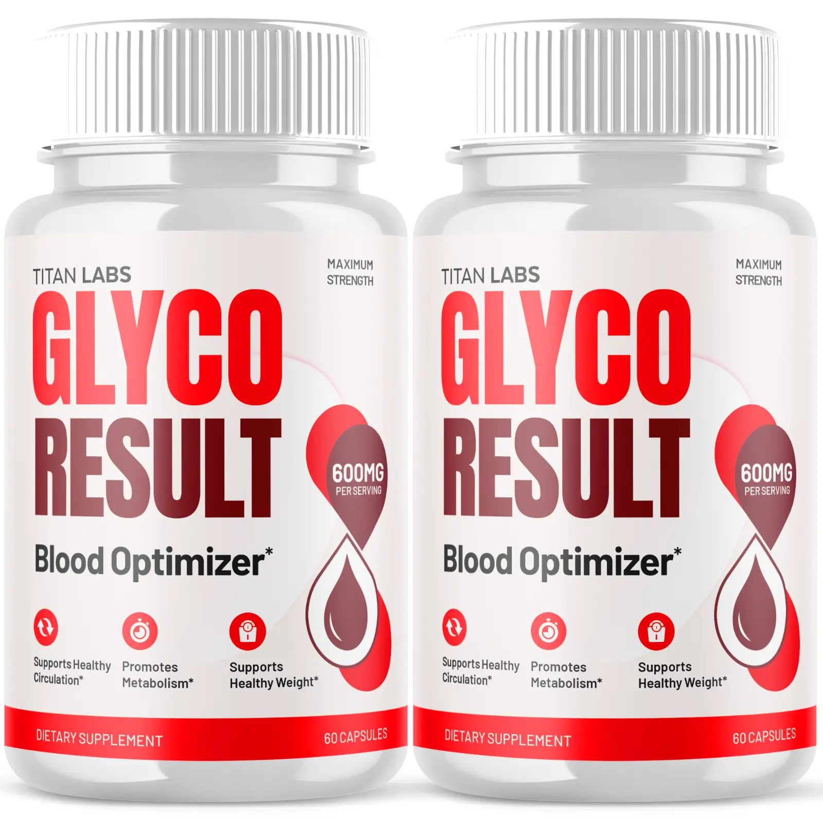 (2 Pack) Glyco Result Advanced Blood Health Support Formula GlycoResult 120 Caps