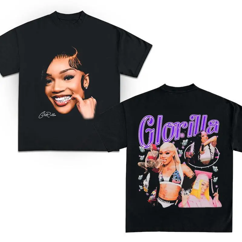 Glorilla Fan Merch Tee - Vintage 90s Rap Bootleg Streetwear Shirt.
