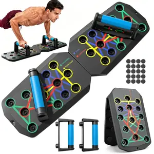 Versatile Push-up Board Fitness Kit with 28 Holes, Portable Home Exercise Equipment for Chest, Arms & Core, Includes Resistance Band & Upper Body Toner for Men & Women