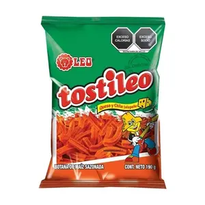 Leo Tostileo de Leo - 2 Pack of Queso y Jalapeño Flavor Snack Chips, Crispy and Crunchy Texture