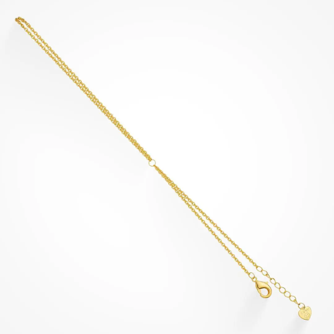 EVRY JEWELS Gold or Silver Plated Women's Hypoallergenic Lucia Hand Chain