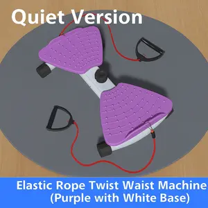 Silent Waist Twisting Disc 53.34cm with 3-Gear Adjustable Resistance Band, Portable Abdominal Core Trainer, Lightweight Durable Waist Twist Machine for Home Outdoor Fitness, Women Body Shaping Weight Loss Equipment, Stomach Exercise Equipment, Pink Gift
