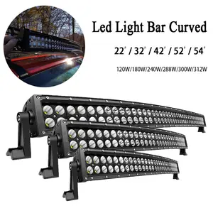 Exclusive for cross-border sales: Curved long strip car lights, modified LED lights for car roofs, waterproof mixed light off-road vehicle grille license plate lights