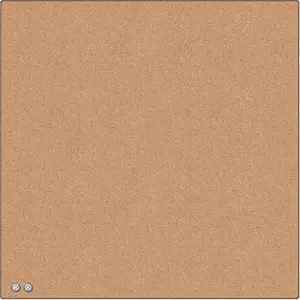 U Brands  24 x 18 in. Cork Canvas Bulletin Board, Natural & Birch