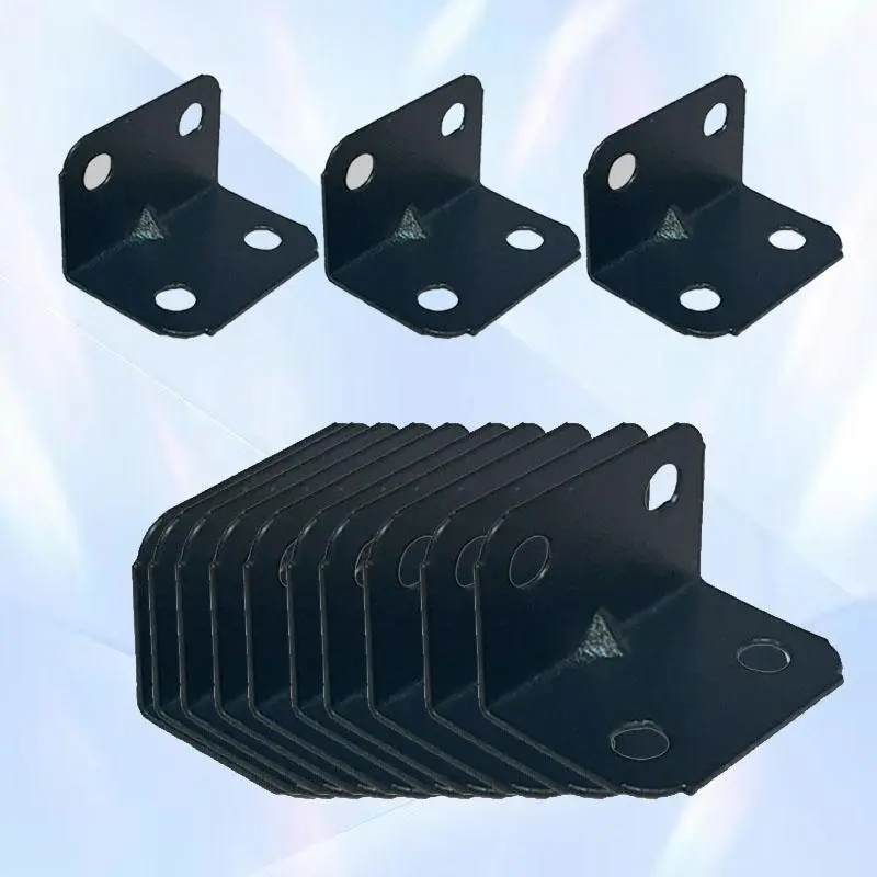 L-shaped Corner Bracket, Sturdy Bracket, Metal Bracket, Ninety Degree Fastener, Corner Connector, Furniture Cabinet Corner, Suitable for Tables, Wardrobes, Chairs