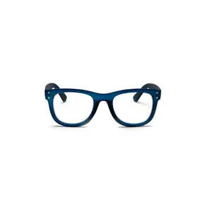 Monaco Men's Wayfarer Glasses Matte Blue-C3 Rubberized PCL CR-39 Lenses 49mm Lens Width 22mm Bridge 145mm Temple Length