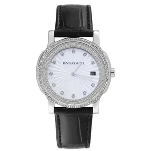 Bvlgari Solo Tempo 29mm Stainless Steel - Custom Diamond Bezel WHT030559