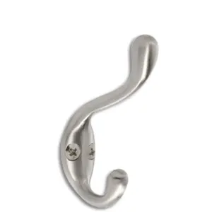 212 MAIN Amerock Zinc Alloy Single Hook - Satin Nickel, Wall Mounted Storage Home Organizer
