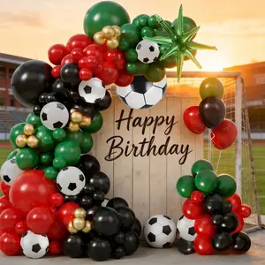 117pcs Football Theme Balloon Arch Set, Balloons with Football Balloons, Party Decor for Birthday, Singles, 2026 Event