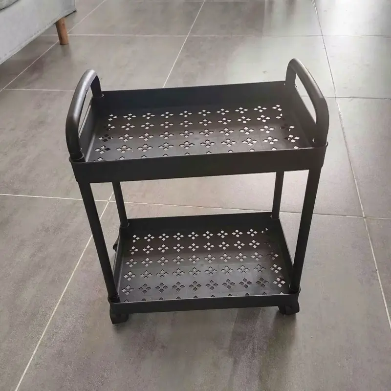 Wheeled Plastic Trolley Toilet Storage Rack Living Room Floor Mobile Snack 5-Layer Portable Versatile Household Storage Rack