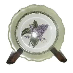 Vintage Garden Luncheon Plates with Floral Designs