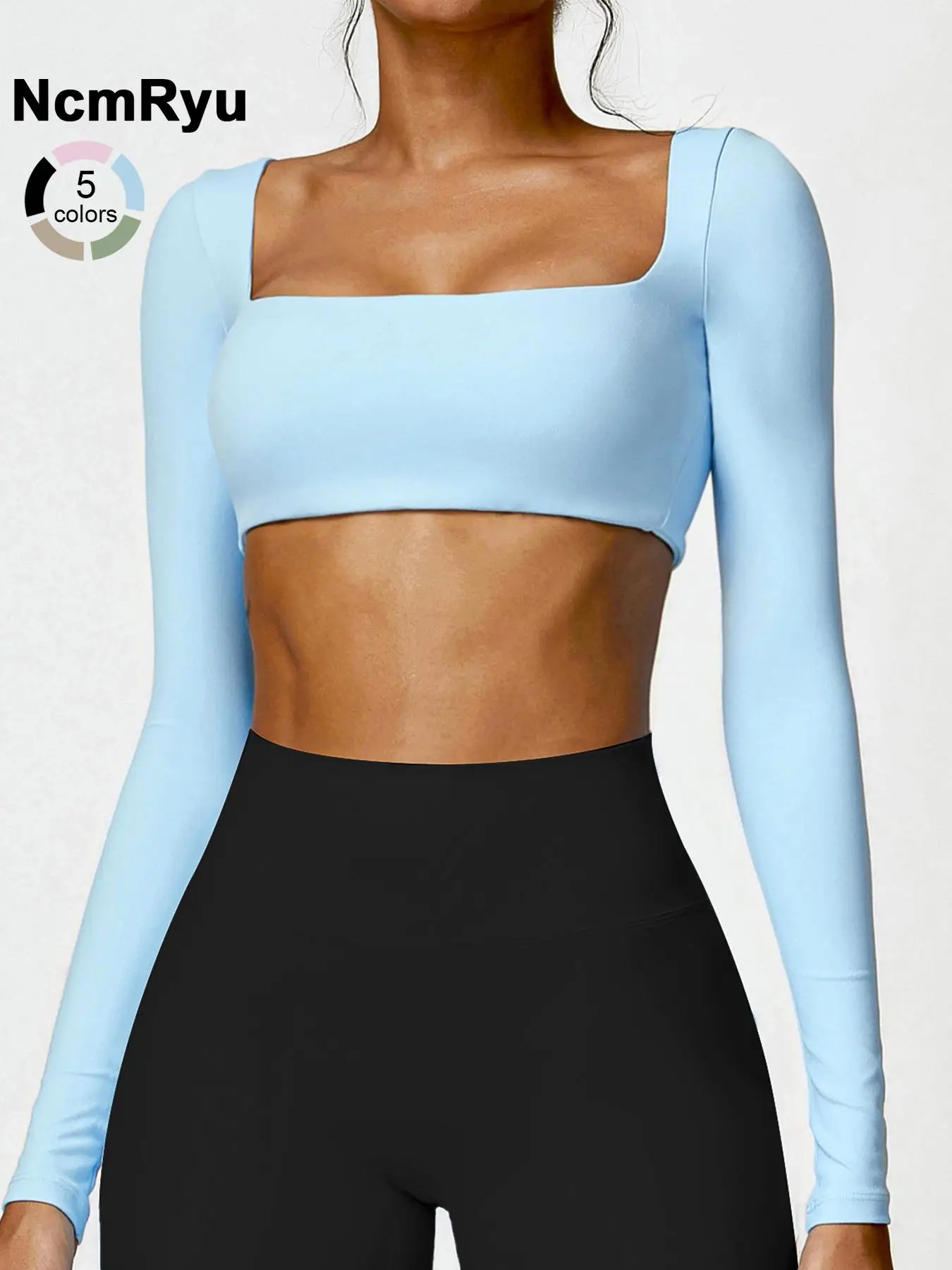 Sexy Yoga Shirts Long sleeved Women's Outdoor Running Fitness Wear T-shirt Long sleeved Yoga Shirt Gym Push Up Workout Single Piece Top