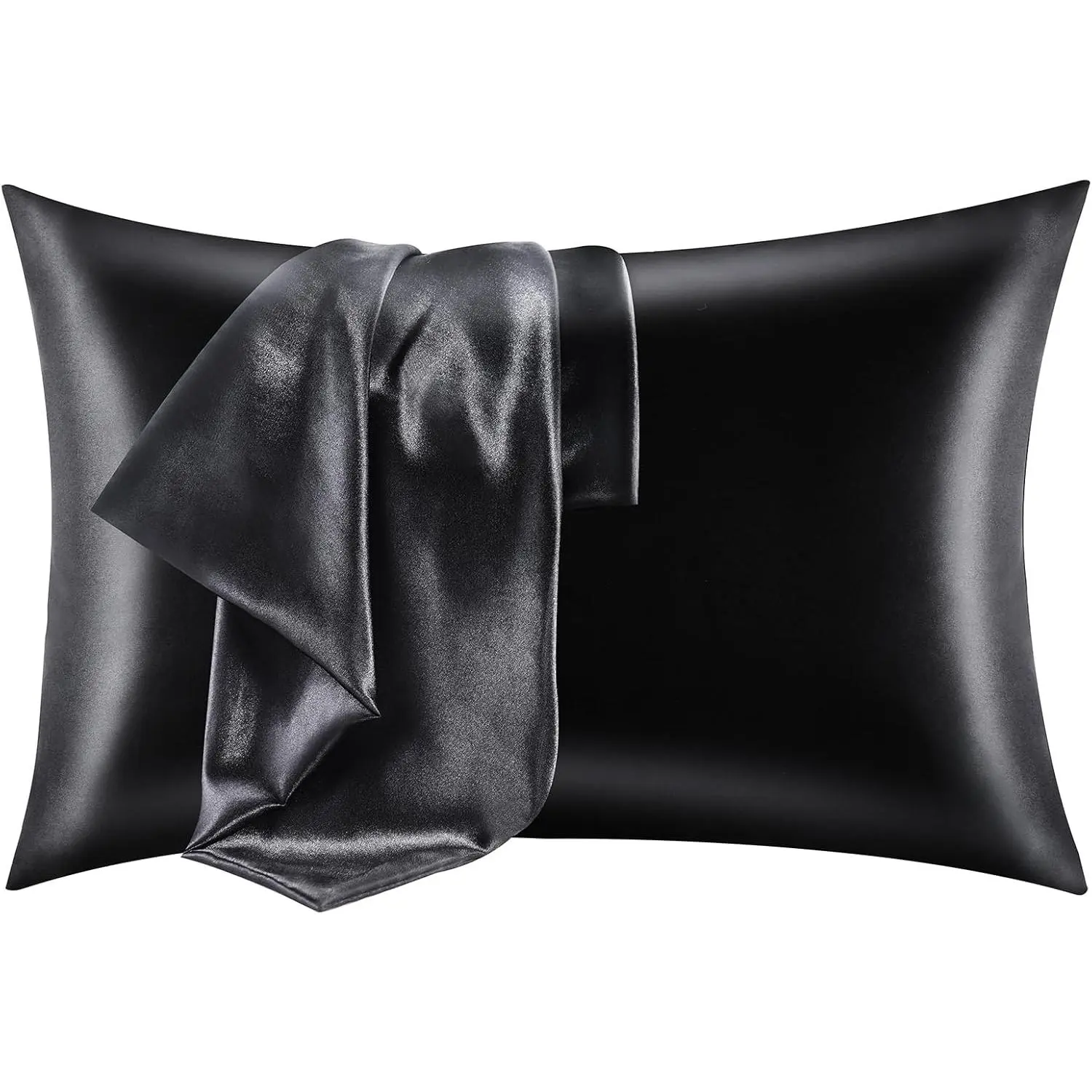 2-Piece Silky Satin Pillowcase Set - Watercolour Bedding Accessory, Durable Flat Weave Bed Linens, Machine Washable, Hair Protection, Wrinkle Resistant, Smooth Finish for Skin