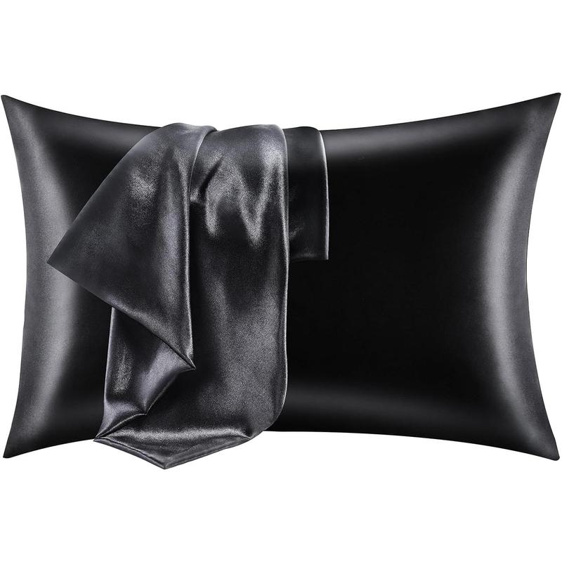 Shine-Boost Satin Pillowcase Set (2-Piece) - Shine-Boost Satin, Durable Bedding Accessories, Hair-Kind Fabric, Microfibre Watercolour Flat Weave Linens, Machine Washable, Protects Hair, Wrinkle Resistant, Skin-Gentle, Soft, Glossy
