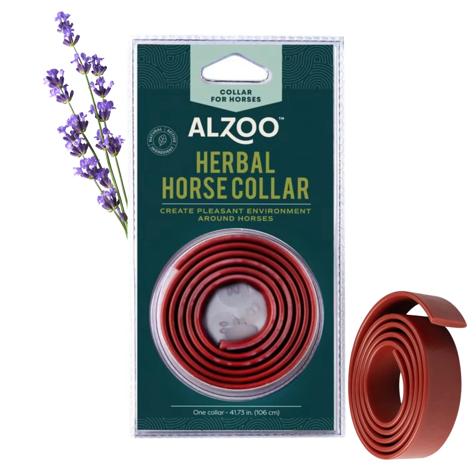 Natural Herbal Horse Collar, 100% Plant-Based Active Ingredients, Waterproof, 30-Day Protection, 40.2 Inches