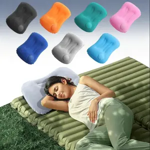 Portable Inflatable Neck Pillow, Camping Travel Office Use, Multiple Colors Available, Compact Air Cushion for Home Beach Outdoor Activities