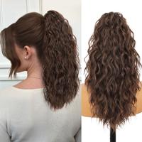 18inch-Medium Brown clip Ponytails