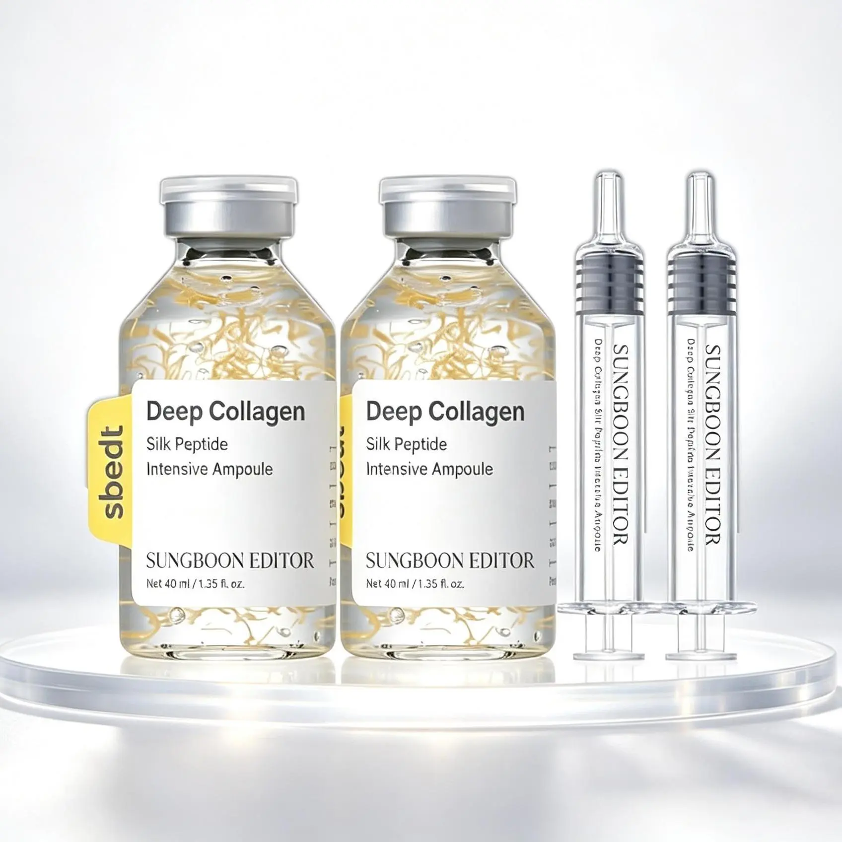 Sungboon Silk Lifting Peptide Ampoule - Korean Anti-Aging Facial Serum with Peptides, Deep Collagen, At-Home Wrinkle Reduction, Skin Plumping & Smoothing