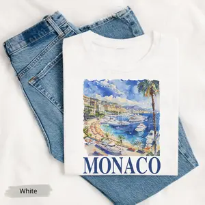 Vintage Monaco Italy Graphic T Shirt, Unisex Retro Summer Shirt, Nostalgia Monaco Tee, Vintage Style Cotton Tee, Sail Shirts