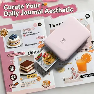 HPRT MT53 Mini Photo Printer, Must-Have for Journal Lovers & Scrapbooking, Portable 2x3 Inch Bluetooth Sticker Printer for Aesthetic Junk Journals & DIY Deco.