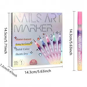 Ordered on TikTok’s recommendation   12-Color Acrylic Nail Art Marker Set | Quick-Drying 3D Graffiti Pen | Precise Tip Long-Lasting Finish | Great for DIY at Home & Salon Manicures