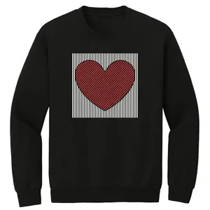 Retro Valentines Heart Premium Printed Crewneck Sweatshirt