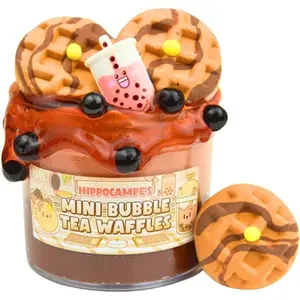 Mini Bubble Tea Waffles Slime (Scented) | Handmade Slime | Hippocampe Slimes (4OZ)