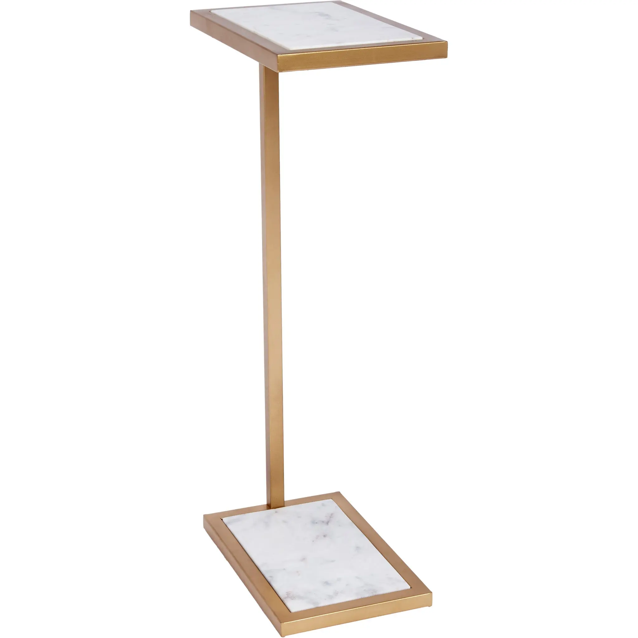 Logan Gold and White Marble Martini Table