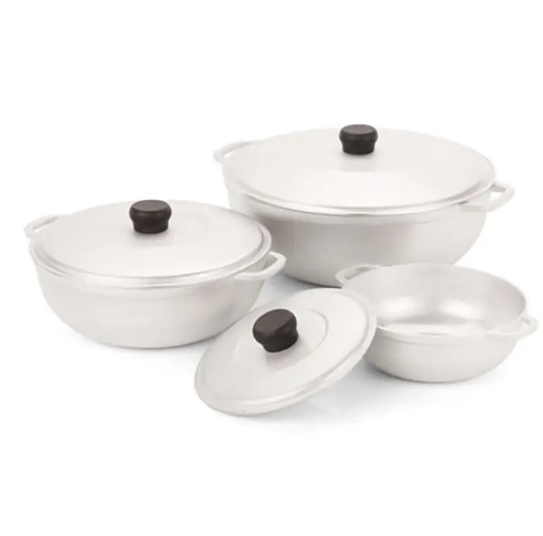 IMUSA 1.5/2.5/5.2qt Cast Aluminum Caldero 3pc Set - 18/22/28cm