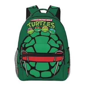 Teenage Mutant Ninja Turtles backpack with large capacity — laptop backpack for daily commuting, business, and hiking; cartoon casual Teenage Mutant Ninja Turtles merchandise travel daypack and school bag for kids, women, men, and gift giving.