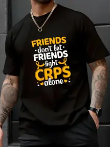 Unisex 100% Cotton CRPS Awareness Complex Regional Pain Syndrome Support T-Shirt – Soft Touch, Unisex Fit, Popular TikTok Streetwear Tee