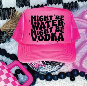 Might Be Water Neon Pink Unisex Foam Trucker Hat