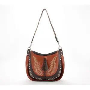 Patricia Nash Montana Collection Camille Leather Hobo Crossbody