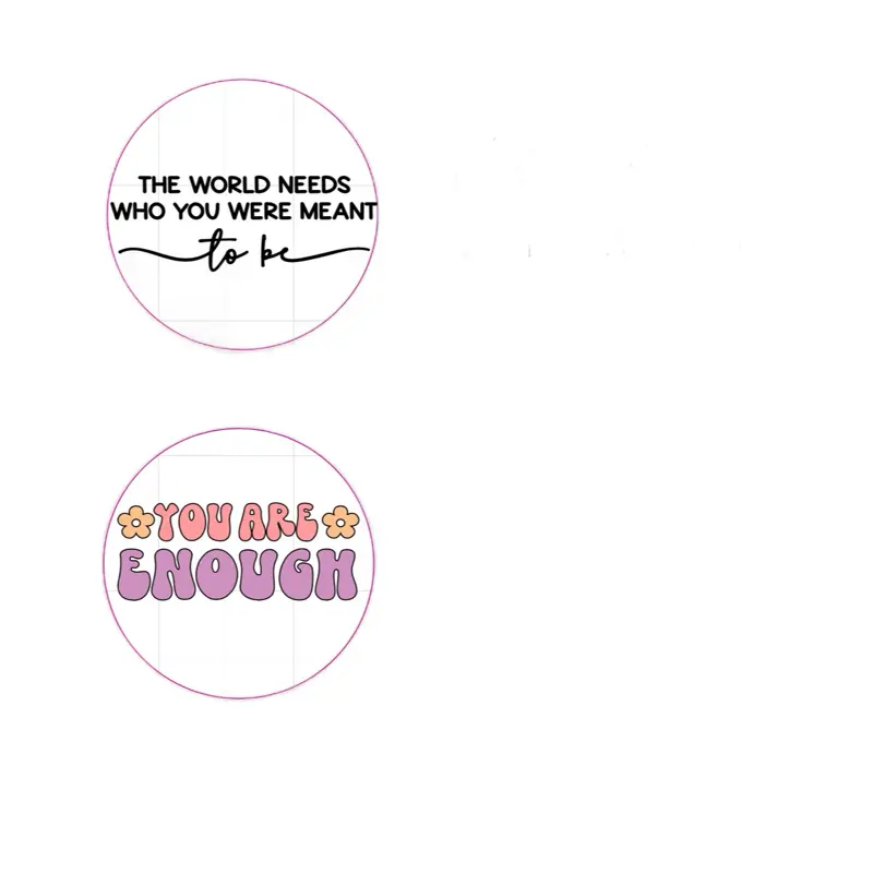 Custom Keychain Mental Health Awareness - "The World Needs Who You Were Meant to Be" & "#You Are Enough" Inspirational Message