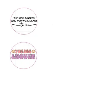 Custom Keychain Mental Health Awareness - "The World Needs Who You Were Meant to Be" & "#You Are Enough" Inspirational Message