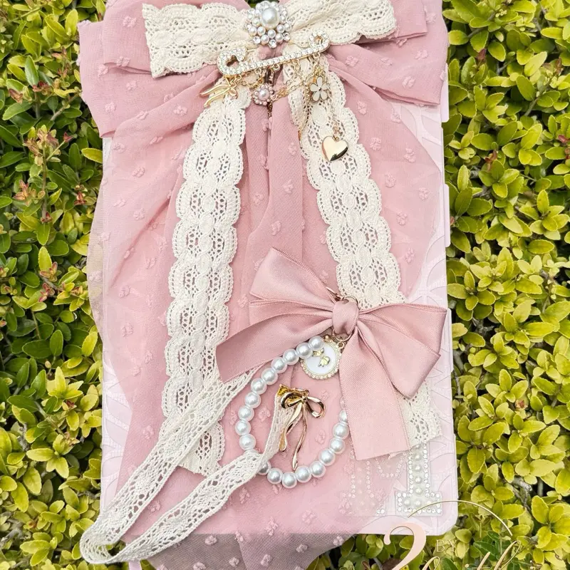 Pink Bible Bow & Matching Bookmark Set | Handmade Christian Bible Accessories | Faith Gift for Women
